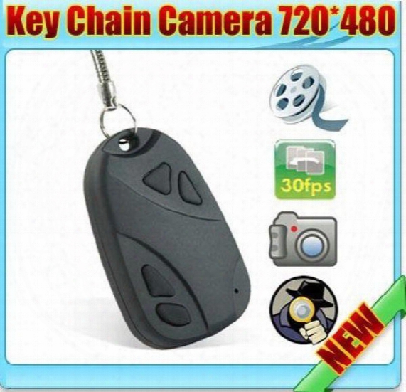 Mini Spy Car Key Camera Hidden 808 Keychain Digital Cam Chain Dv Dvr Webcam Camcorder Video Recorder Free Shipping