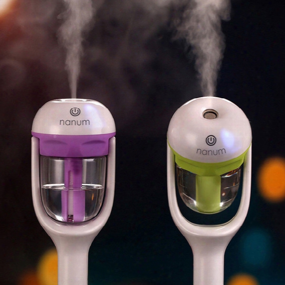 Nanum Car Plug Air Humidifier Purifier,vehicular Essential Oil Ultrasonic Hhumidifier Aroma Mist Car Fragrance Diffuser 4 Colors Package