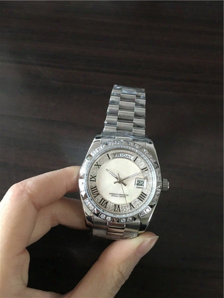 New Fashion Mechanical Automatic Watches Diamond Bezel Luxury Brand Men Watch 062