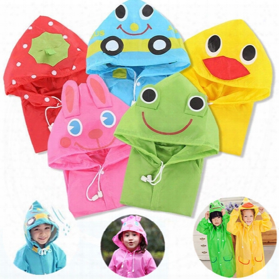 New Funny Rain Coat Kids Children Raincoat Kids Rainwear Waterproof Poncho Animal Raincoat Cartoon Raincoats Ia024
