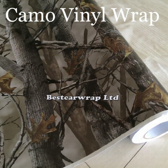 Realtree Ambush Military Camo Vinyl Wrap For Car Wrap Styling With Air Release Mossy Oak Tree Leaf Camouflage Sticker Size 1.52 X 30m/roll