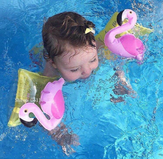 Sunnylife Newest Inflatable Float Swim Arm Ring Kids Summer Cartoon Flamingo Crab Swimming Children Water Beach Bath Toys Fashion