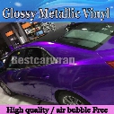 Premium Candy Gloss Midnight Purple Vinyl Wrap Car Wrap With Air Bubble Free Glossy Metallic Purple Candy Wrap Film Size:1.52*20M/Roll