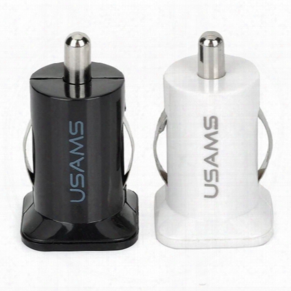 Usams 3.1a 3100mha Usb Dual Car Charger 5v Dual 2 Port Car Chargers For Ipad Iphone 5 5s 6 7 Ipod Itouch Htc Samsung