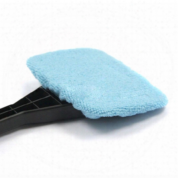 Wholesale- Microfiber Windshield Car Window Cleaner Long Handle Car Wash Brush Wiper Cloth Washable Car Window Fast Easy Shine