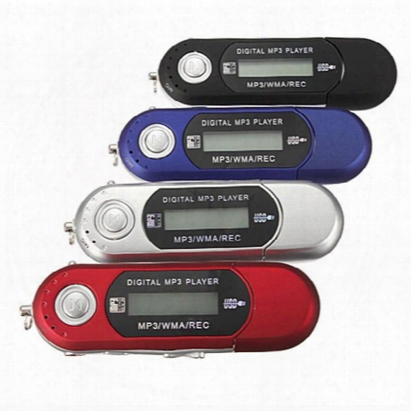 Wholesale- Small Size Muliti 32gb Usb 2.0 Mp3 Players Flash Drive Memory Stick Lcd Mini Sports Mp3 Music Player With Fm Radio Car Gift