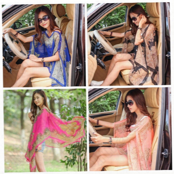 Women Paisley Sarong Scarves Sunscreen Shawl Print Bikini Cover Ups Poncho Beach Towels Wrap Sexy Pashmina Swimwear Beachwear Ooa1280