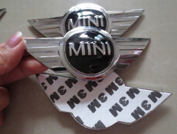 10pcs Metal Chrome Mini Bonnet Badge Front Boot Car Emblem For Cooper Works & One Alloy Black Wholeslae