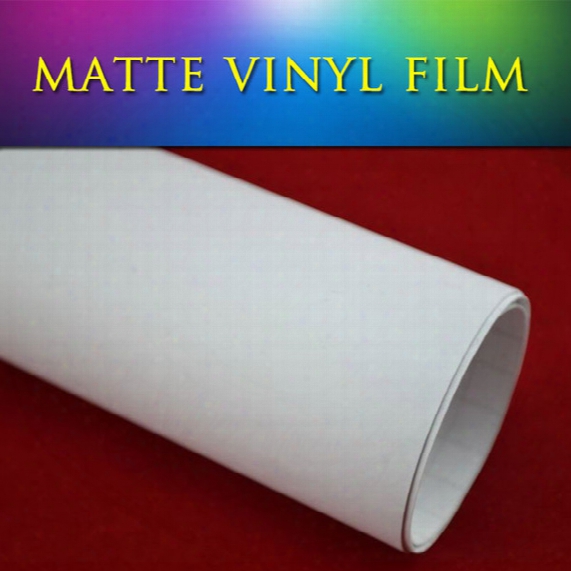 1.52x30m(5x98ft) Stretchable Car Vinyl Film Satin Matt Finish Matte Flat White Vinyl Film For Vehicle Tuning