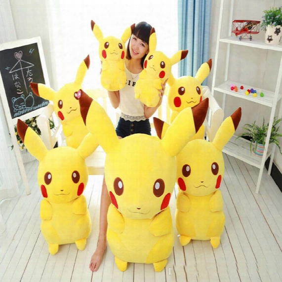 2017 Giant Plush Pikachu Toy Pillow Soft Stuffed 100cm Cartoon Anime Doll Lovely Gift For Child