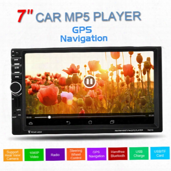 2017 New 7 Inch Gps Touch Screen Support Hands-free  Calls Car Stereo Mp5 Player Fm Usb Sd Tf Bluetooth Radio Cmo_21d