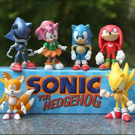 3int 7cm Sega Sonic The Hedgehog Figures Toy Pvc Toy Sonic Characters Figure Toy Retail Box