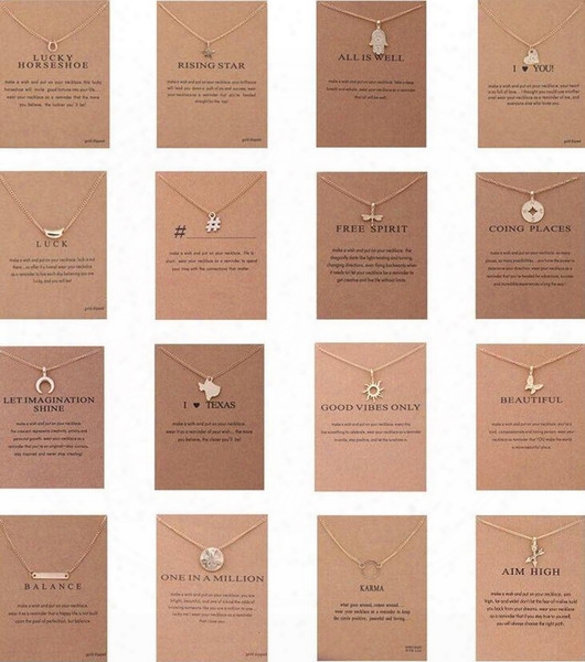 73 Designs Dogeared Necklace With Card Good Luck Elephant Pendant Noble And Delicate Golden Choker Valentine Day Gift Dhl Free