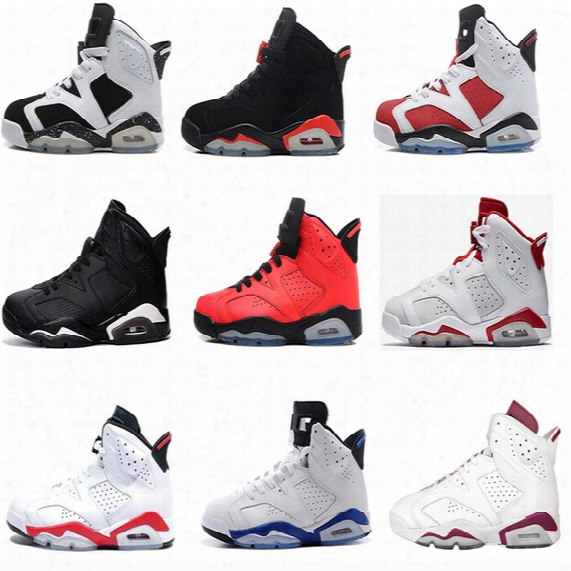 Air Retro 6 Men Basketball Shoes Hare Carmine White Infrared Black Cat Sports Blue Olympic Oreo Angry Bull Olympic Maroon Retro 6s Sneakers