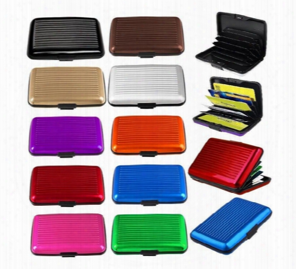 Aluminum Business Id Credit Card Wallet Waterproof Rfid Card Holder Pocket Case Box Worldwide Fast Shipping