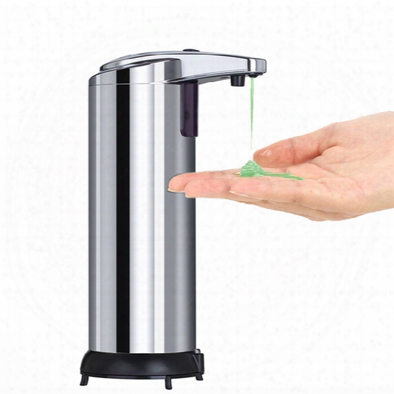 Automatic Touchless Soap Dispenser 280ml Fingerprint Resistant Liquid Infrared Ir Sensor Soap Dispenser For Bathroom Or Kitchen With Waterpr