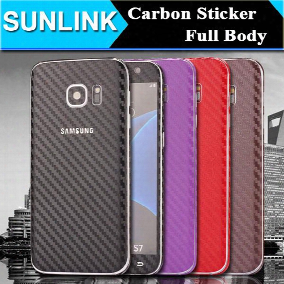 Carbon Fiber 360 Degree Full Body Sticker Skin Case For Iphone 7 6 6s Plus 5 5s Se Samsung Galaxy Note 7 5 S7 Edge S6 Edge Plus