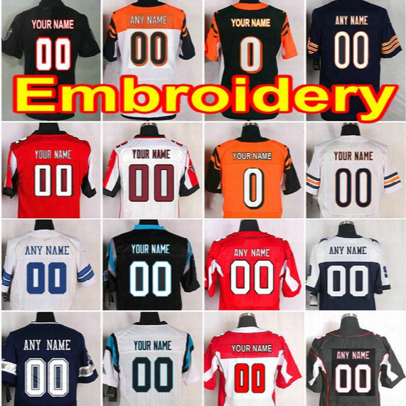 Custom American Football Jersey In Any Team Name Number Customized Shirt Dal Atl Nyg Oak Car Gb Sea Pit Ari Min Sf