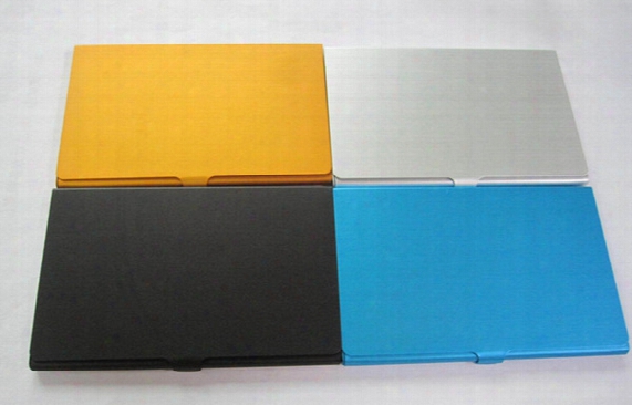 Dhl Free 50pcs Aluminum Card Holder Metal Alloy Pocket Business Id Credit Case Dhl Free Shipping