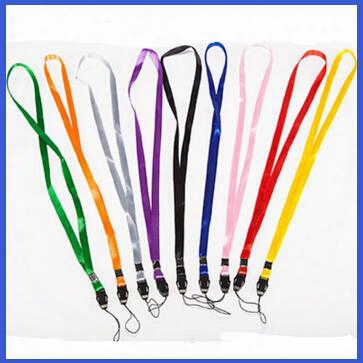 Fashion Candy Colors Nylon Hang Straps Necklace Lanyard For Badge Id Card Business Card Student Card Exhibition Card Cell Phone Mp3 Mp4