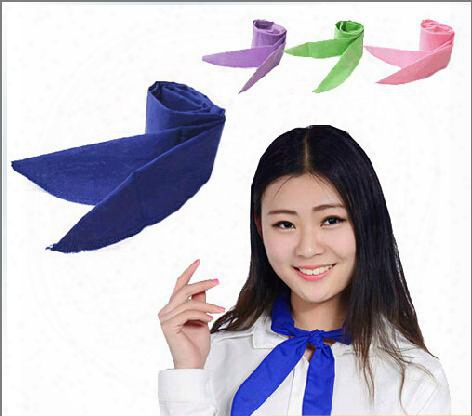 Fashion Men Women Cool Water Band Speed To Cool Towel Cooling Scarves Neck Tie Scarf Headband Wristband Summer Beach Sarongs Neckerchief New