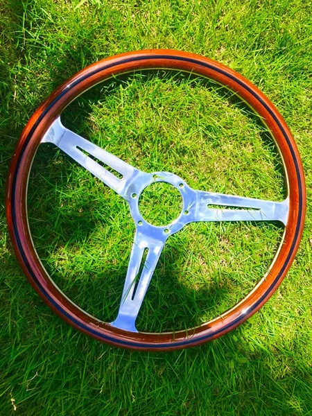 Fit For Nardi Hole Wooden Wood Steering Wheel 380mm /15inch/38cmracing Car Steering Wheel Three Racing With Horn