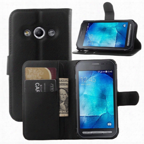For Samsung Xcover3 Xcover 3 Xcover4 4 C5 C7 C9 Pro J5 J7 J3 2017 Flip Wallet Litchi Skin Leather Case Credit Card Slots Stand Holder Cover