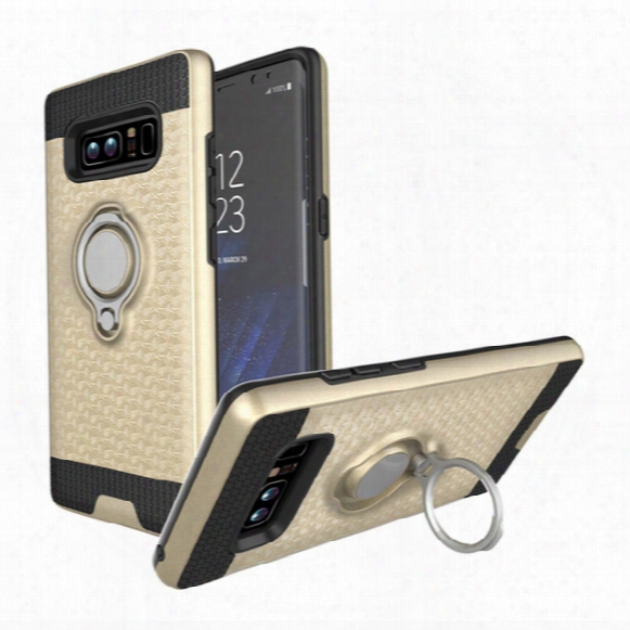 For Samung Note 8 3d Metal Ring Holder Car Holder Magnetic Shockproof Cheap Tpu Pc Phone Case For Samsung Note 8 Armor Case