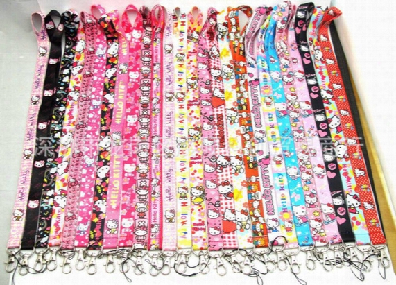 Hot Sale 20pcs/lot More Style Hello Ketty Christmas Neck Strap Lanyard For Phone Keys Id Card New
