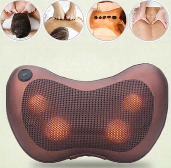 Neck Massager Electric Nap Pillow Massage Pillow Infrared Therapy Ac220v / Dc12v For Home & Car Free Shipping
