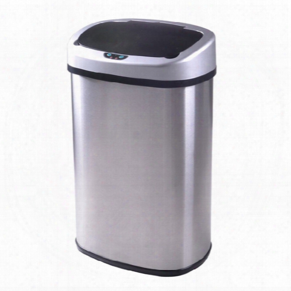 New Touch-free Sensor Automatic Stainless-steel Trash Can Kitchen