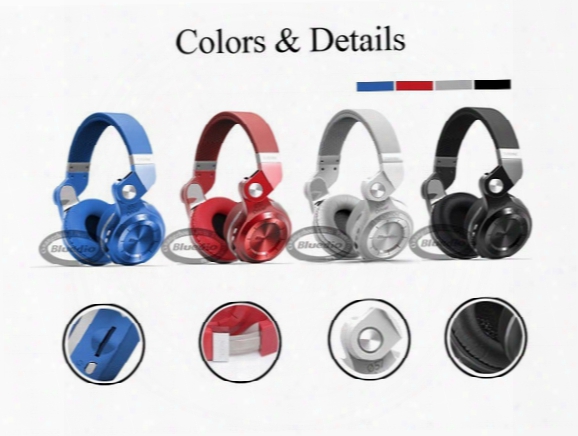 Original Bluedio T2 Headphone Wireless Bluetooth 4.1 Stereo Headset Foldable Stretchable Support Tf Card Fm Bass Hifi For Pc Os Android