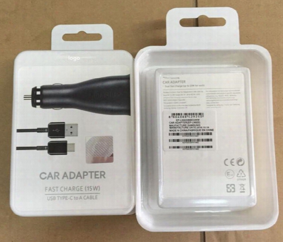 Original Quality For S8 S8 Plus Mini Fast Car Charger Set 15w Fast Charger+type-c Quick Charging Cable With Logo New