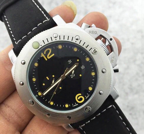 Pam Top Brand Luxury Watch Men Fashion Wristwatches Automatic Mechanical Hand-winding Watch Mens Natural Leather Watches Sports Diving Watch
