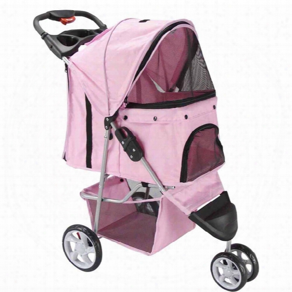 Pet Stroller Cat Doog 3 Wheel Walk Jogger Travel Folding Carrier