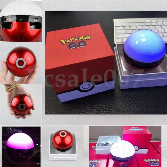 Poke Mon Bluetooth Speaker Colorful Night Light Led Dance Magic Pokeball Elves Ball Wireless Stereo Music Tf Card Mp3 Subwoofer
