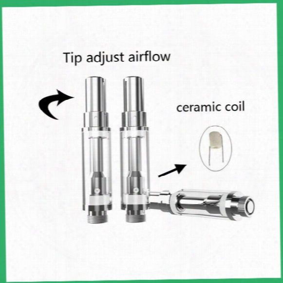 Pyrex Glass Cartridge Atomizer Co2 Oil Vaporizer Ce3 Vape Tank 92a3 510 Thread Dual Coil For Bud Touch O Pen Battery