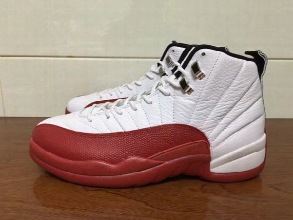 Retro 12 "cherry" Real Carbon Fiber For Men Basketball Sport Shoes Xii Shoes Size 41-47.5 With Box Dhl Shipping