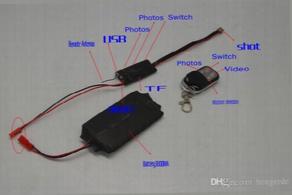 S01 Hd Spy Hidden Camera Diy Module Mini Camera Video Dv Dvr Motion Detect Remote W5