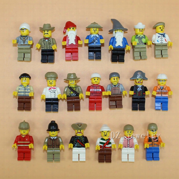 Set Of 20 Pcs Random T Minifigures Cartoon Men People Model Figures Building Blocks Educational Toy Diy Bricks Toys