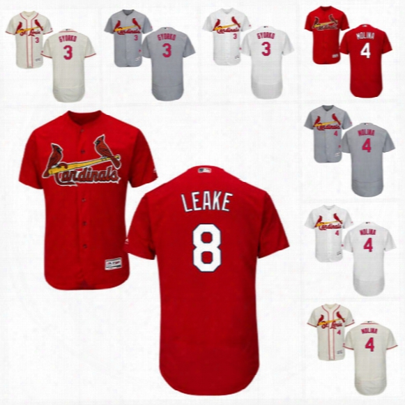 St. Louis Cardinals 2017 Baseball Jerseys 3 Jedd Gyorko 4 Yadier Molina 8 Mike Leake 13 Matt Carpenter 15 Randal Grichuk Flex Bbase Jersey
