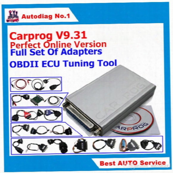 Universal Carprog V9.31 Programmer For Car Radios Odometers Dashboards Immobilizers Car Prog Ecu Chip Tuning Tool Full Adapters