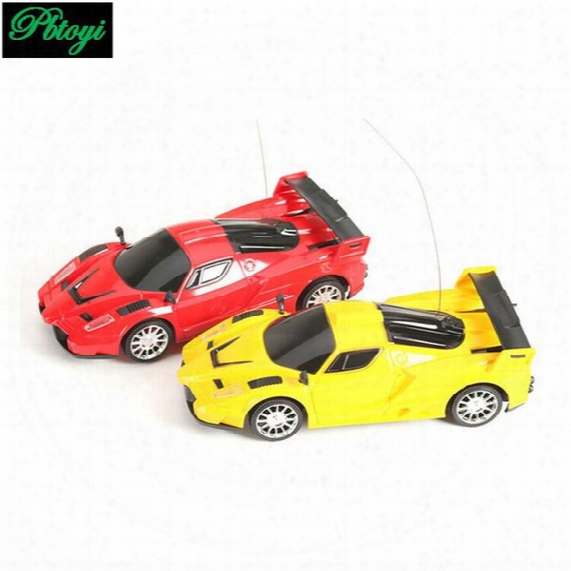 Wholesale-2 Channels Rc Car Wireless Radio Remote Control Cars Electric Toys For Boys Machine To Remote Control Car Model Gift Pi0648