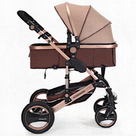 Wholesale- Fashion Luxury Baby Stroller 6 Colors Baby Carriage Lightweight Aluminum Baby Trolley For Newborn Infant Four Wheels Passeggino