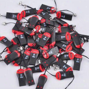 1000pcs/lot Hot High Speed Mini Usb 2.0 Micro Sd Tf T-flash Memory Card Reader Adapter Free Shipping