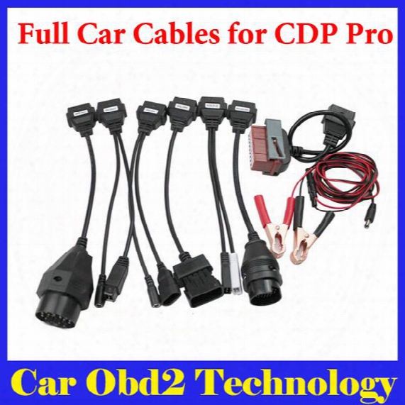 [10pcs/lot] Wholesale Full Set 8pcs Car Cables For Tcs Cdp Pro Obd2 Cables For Multi-brand Cars With Dhl/ems Free Shipping