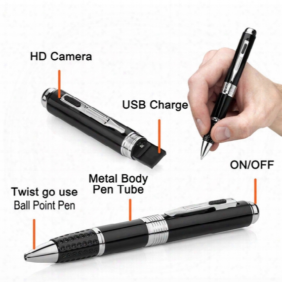 1920*1080p Hd Hidden Spy Camera Pen With Video Camera Recorder Dvr Spy Gadget Support Up To 32gb Memory Card With Retail Box