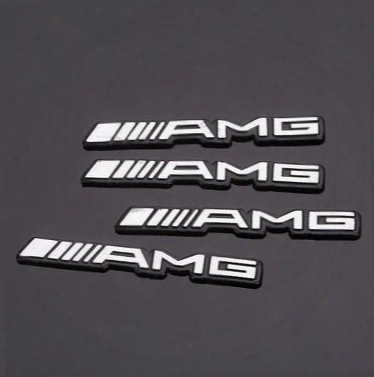 200pcs/lot 3d Metal Amg Aluminum Car Steering Wheel Emblem Sticker Audio Speaker Car Stickers Car Styling Badge Logo Cardoor Decoration