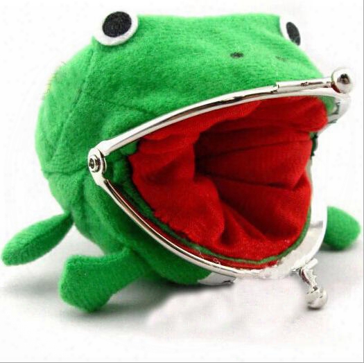 2015 Naruto Cute Frog Wallets Children Kids Frogs Plush Coin Zero Purse Uzumaki Pouch Handbag Cosplay Goods With Iron Button