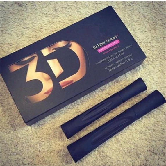 2016 Hot Seller New 1030 Version 3d Fiber Lashes Waterproof Double Mascara 3d Fiber Lashes Set Makeup Eyelash 2pcs=1set